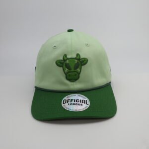 two tone mint green cow head embroidered baseball cap soft cotton twill streetwear hat