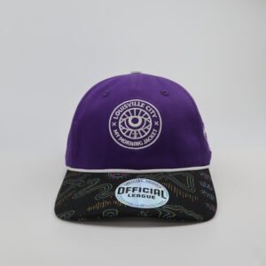 purple embroidery printed adjustable twill baseball hat