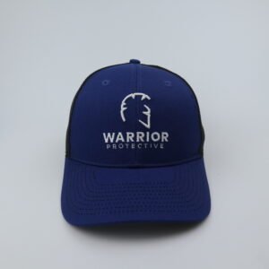 two tone warrior embroidered breathable mesh trucker hat